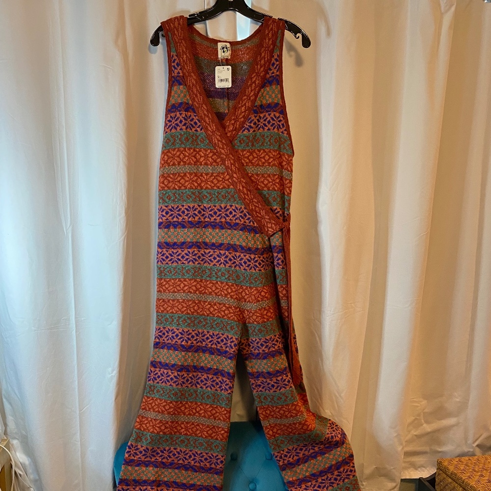 Free People Snowfall Kind of Love Wide-Leg Jumpsuit (XL)